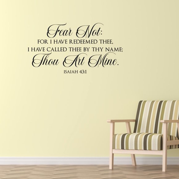 Isaiah 43:1 Wall Decal - Picture 3 of 9
